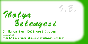 ibolya belenyesi business card