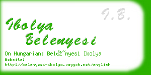 ibolya belenyesi business card